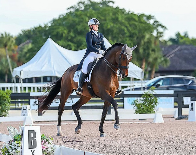 Lauren Asher and Vincent Maranello at the 2017 Global Dressage Festival :: Photo © Sue Stickle