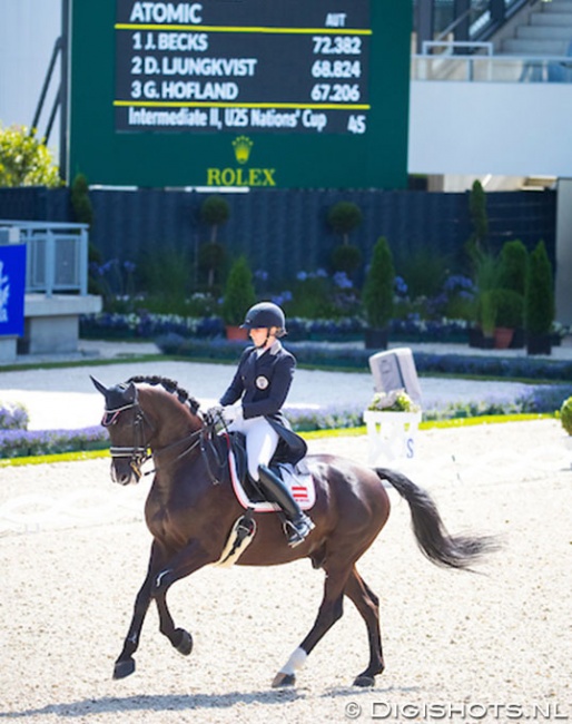 Franziska Fries on Atomic at the 2018 CDIO-U25 Aachen :: Photo © Digishots