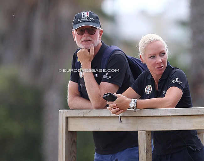 Kjell Myhre and Siril Helljesen at the 2021 European Junior and Young Riders Championships in Oliva Nova, Spain :: Photo © Astrid Appels