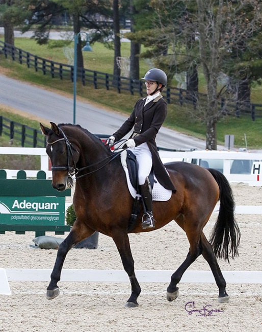 Ashlee Watts and Hampton at the 2021 US Dressage Finals :: Photo © Susan J. Stickle.