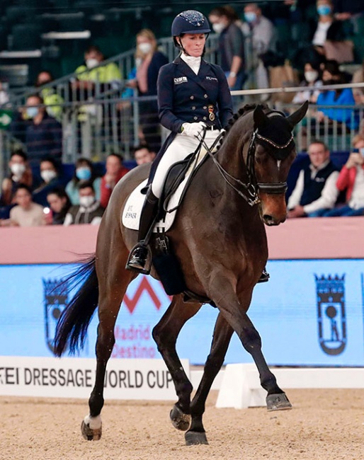 Helen Langehanenberg and Annabelle won the third leg of the FEI Dressage World Cup™ 2021/2022 Western European League in Madrid, Spain :: Photo © Stefano Grasso