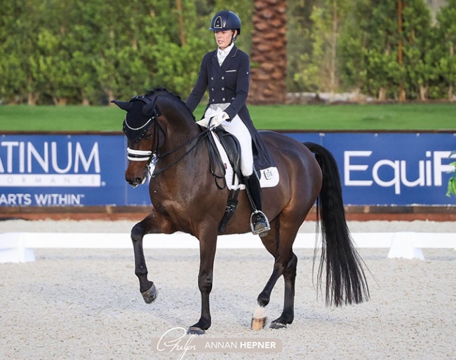 Carly Taylor-Smith and Rosalut at the 2021 CDI-W Thermal :: Photo © Annan Hepner