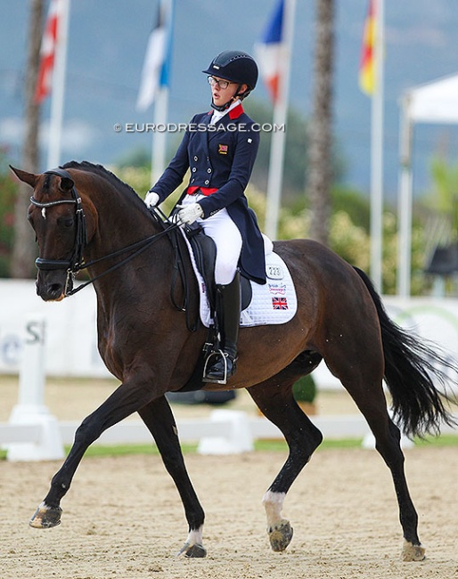 Mette Dahl and Florina at the 2021 European Junior Riders Championships in Oliva Nova, Spain :: Photo © Astrid Appels