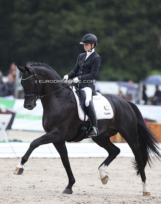 Charlotte Fry and Kjento at the 2021 World Young Horse Championships :: Photo © Astrid Appels