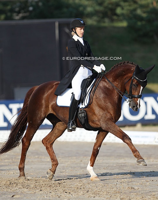 Elina Vilen and Princess Passion at the 2018 European Junior Riders Championships :: Photo © Astrid Appels