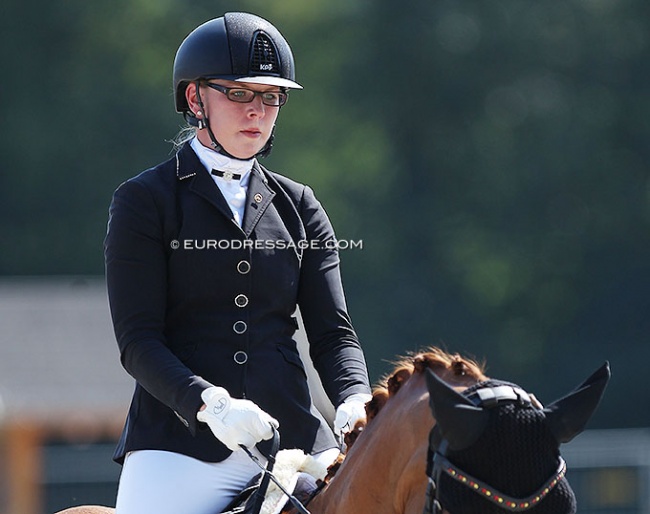 Sabrina Gessmann at the 2018 World Young Horse Championships in Ermelo :: Photo © Astrid Appels