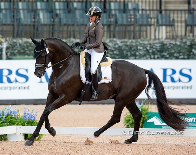 Manon Claeys and San Dior at the 2018 World Equestrian Games in Tryon :: Photo © Hippofot