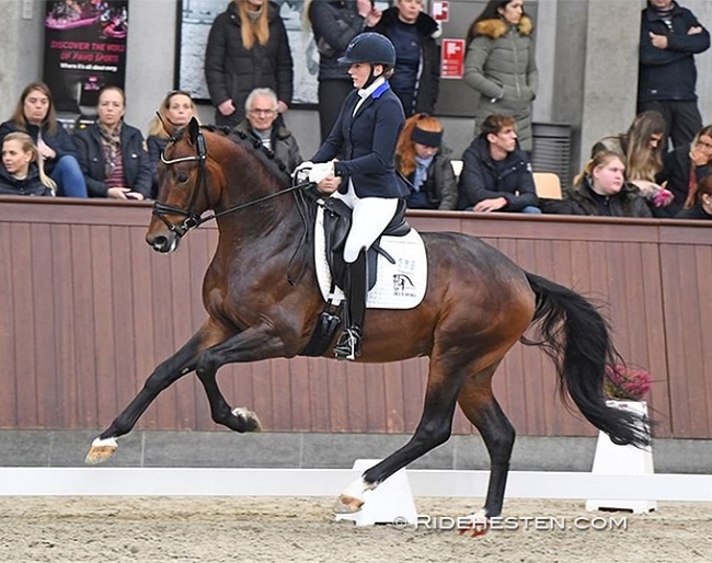 Nanna Skodborg Merrald and Blue Hors Monte Carlo at the 2021 Danish Young Horse Championships :: Photo © Ridehesten