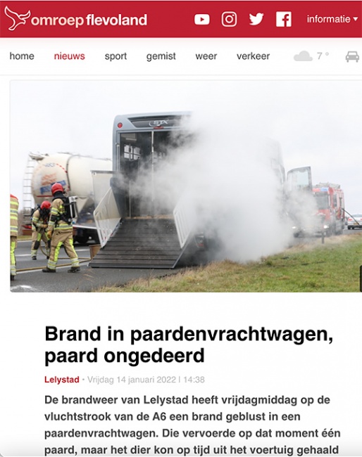 Jessica Poelman's lorry in Lelystad :: Photo © Omroep Flevoland