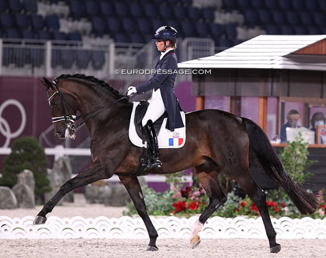 Morgan Barbançon and Sir Donnerhall II at the 2021 Olympics in Tokyo :: Photo © Astrid Appels