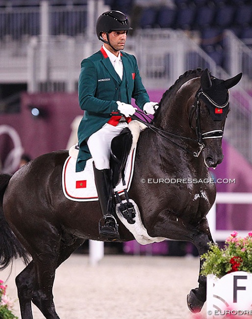 Yessin Rahmouni riding for Morocco at the 2021 Olympic Games in Tokyo :: Photo © Astrid Appels