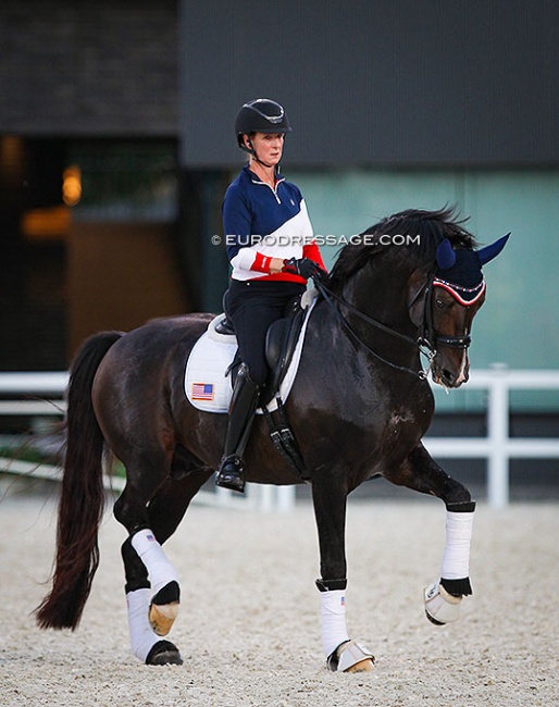 Sabine Schut-Kery schooling Sanceo at the 2021 Olympic Games in Tokyo :: Photo © Astrid Appels