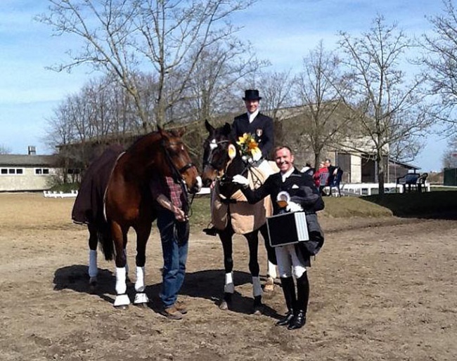 German dressage rider Jurgen van Damme competing at the CDN Zierow in 2013