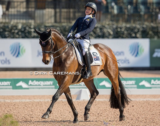 Emma Booth and Mogelvangs Zidane at the 2018 World Equestrian Games :: Photo © Sharon Vandeput for Hippofoto.be