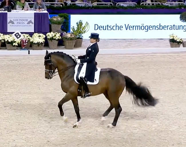 Dorothee Schneider and Mister-C at the 2019 Louisdor Cup Finals 