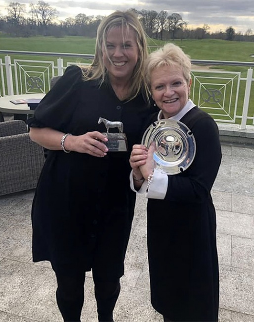 Louise Parkes (right) with Heike Holstein, who was named The Irish Field Dressage Rider of the Year for 2021.