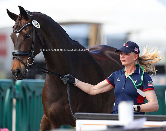 Katherine Bateson-Chandler trotting up Haute Couture at the 2022 Palm Beach Derby :: Photo © Astrid Appels