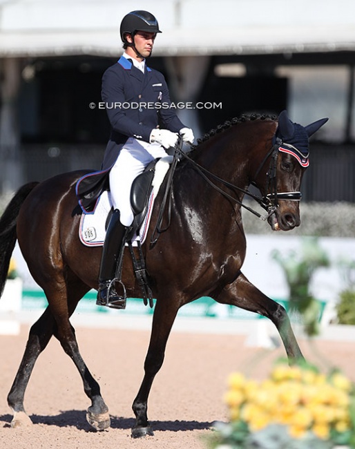 Christian Simonson and Zeaball Diawind at the 2022 Palm Beach Dressage Derby :: Photo © Astrid Appels