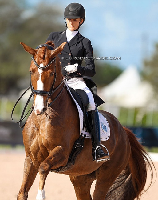 Bianca Berktold (Loxahatchee, Fla.) and her own Imperial, a 2013 Dutch Warmblood mare  :: Photo © Astrid Appels