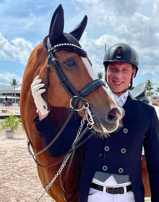 Lars Ligus and Soccer City, a 2010 PSI Auction horse that was previously owned by Jill Irving and now by Katherine Kuss :: Photo © Hof Kasselmann
