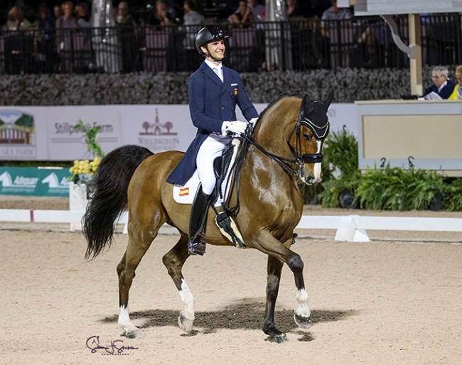 Juan Matute Guimon and Quantico win the GP Kur at the 2022 Palm Beach Dressage Derby :: Photo © Sue Stickle