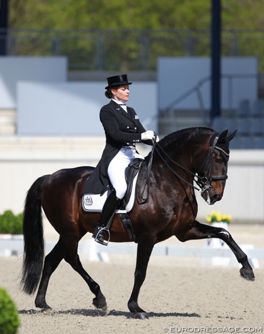 Britta Rasche-Merkte and Xerez at the 2018 Aachen Dressage Days CDI :: Photo © Astrid Appels