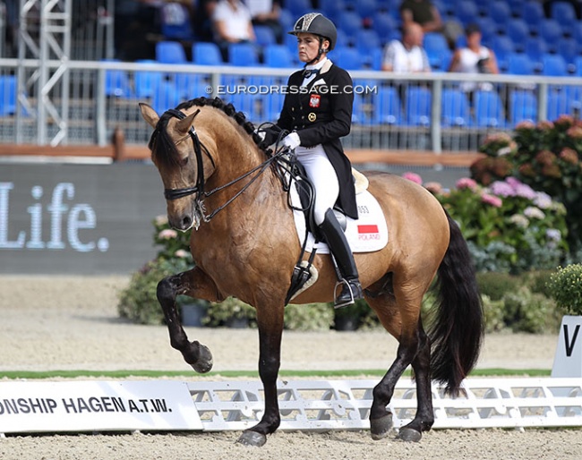 Katarzyna Milczarek and Guapo at the 2021 European Dressage Championships in Hagen :: Photo © Astrid Appels