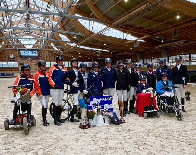 Prize giving ceremony on Sunday 3 April at 2022 CPEDI Deauville :: Photo © Astrid Ringot