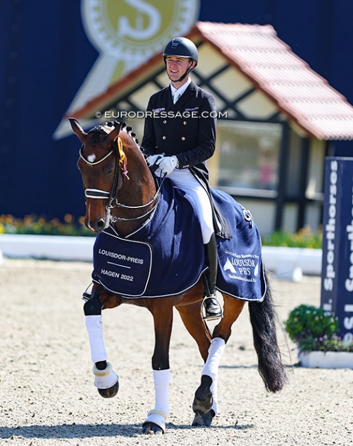 Sönke Rothenberger and Fendi win the warm-up test of the Louisdor Cup qualifier in Hagen :: Photo © Astrid Appels