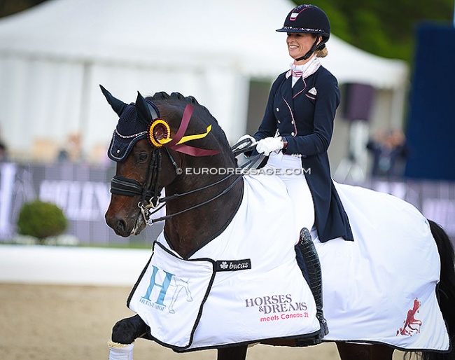 Dinja van Liere and Hermes win the 4* Grand Prix for kur at the 2022 CDI Hagen :: Photo © Astrid Appels