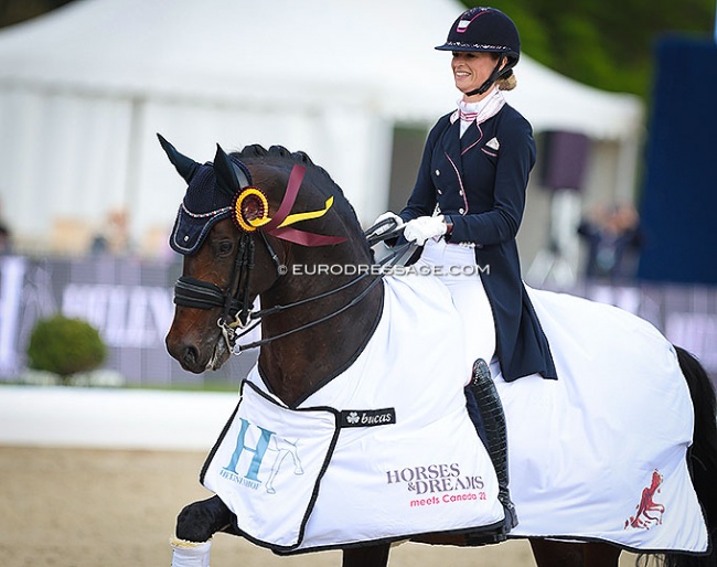 Dinja van Liere and Hermes win the 4* Grand Prix for kur at the 2022 CDI Hagen :: Photo © Astrid Appels