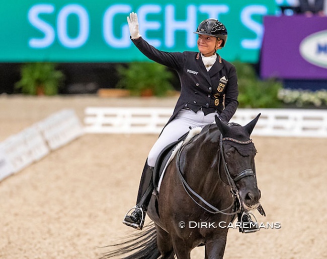 Isabell Werth and Weihegold at the 2022 World Cup Finals in Leipzig :: Photo © Dirk Caremans