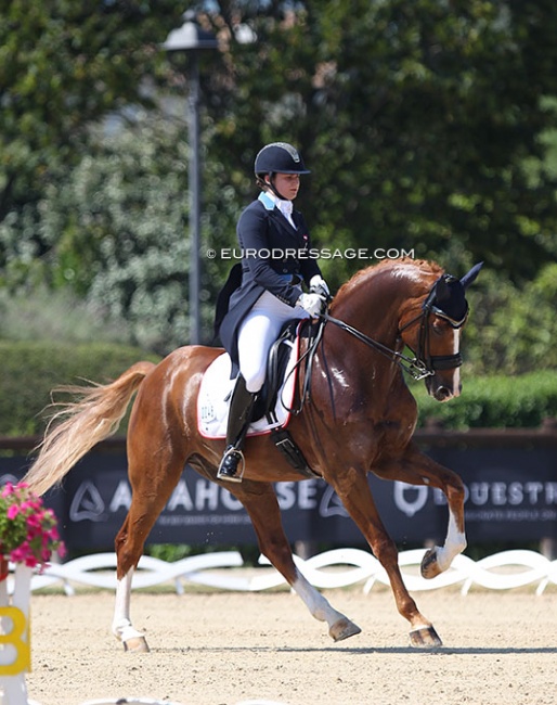 Nicola Ahorner and Lezard at the 2019 European Young Riders Championships :: Photo © Astrid Appels