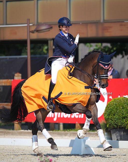 Jennifer Williams and Millione winning at the 2021 CDI Grote Brogel :: Photo © Astrid Appels
