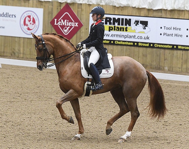 Amy Woodhead on Emma Blundell's Finnish warmblood mare Kom Fairy Tale :: Photo © Kevin Sparrow