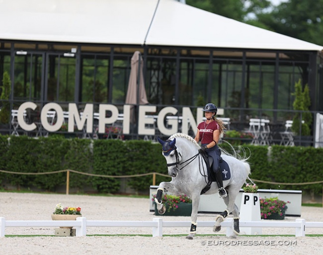 Teia Hernandez and Romero de Trujillo training in the new main stadium in Compiegne :: Photo © Astrid Appels