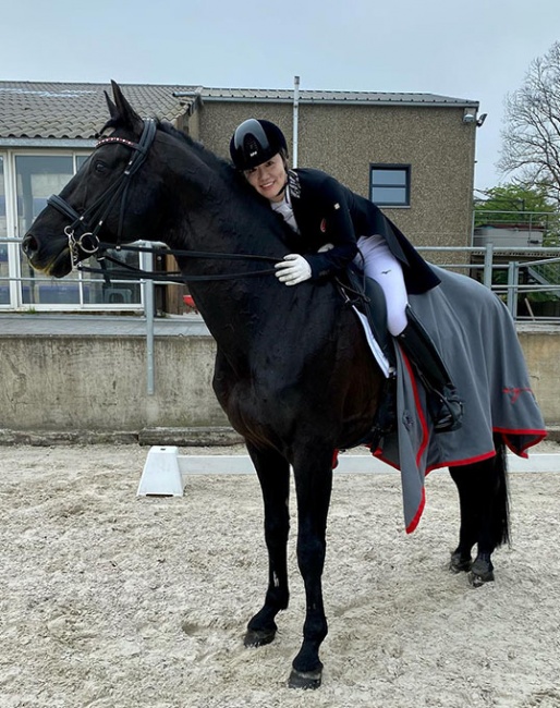 Akane Kuroki and Elastico at the Belgian based Japanese selection trial for the Asian Games :: Photo © Kuroki