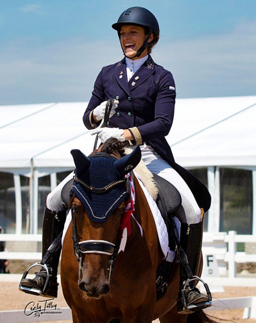 Mathilde Blais Tetreault and Fedor clock their first CDI victory at the 2022 Ottawa Dressage Festival :: Photo © Cealy Tetley