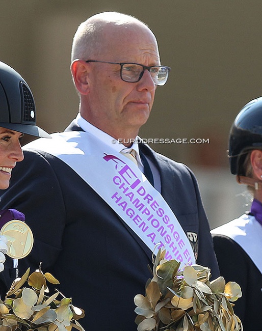 Klaus Roeser at the 2021 European Dressage Championships :: Photo © Astrid Appels