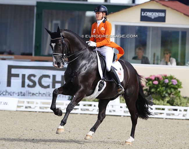 Marlies van Baalen and Go Legend at the 2021 European Championships in Hagen :: Photo © Astrid Appels