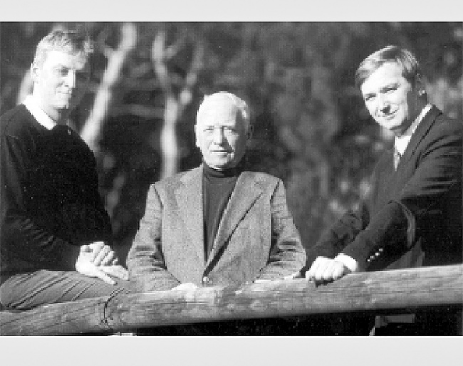 Heinz Lammers (center) with his two sons Heinz-Holger (left) and Hartmut (right)