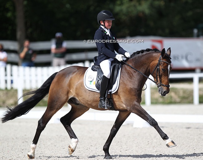 Oscar O’Connor with Top Hero at the 2020 European Pony Championships :: Photo © Astrid Appels