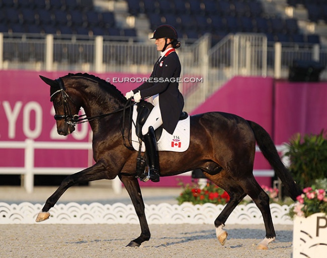 Lindsay Kellock and Sebastien at the 2021 Olympic Games in Tokyo :: Photo © Astrid Appels