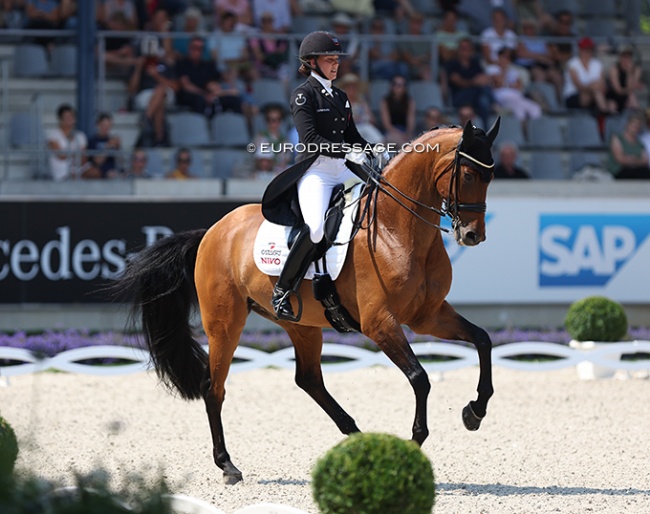 Cathrine Dufour on Vamos Amigos at the 2022 CDIO Aachen :: Photo © Astrid Appels