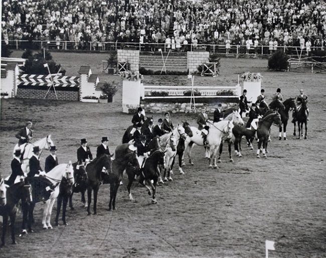 Prize giving ceremony at the 1970 World Championships in Aachen :: All Photos © CHIO Aachen Museum