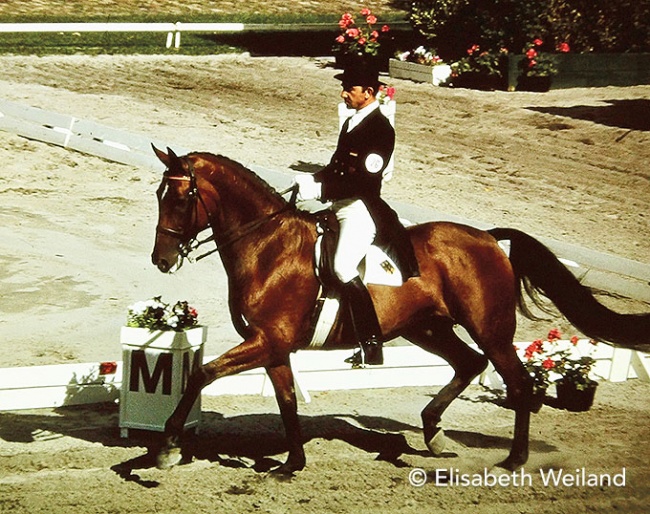 Dr Reiner Klimke and Mehmed at the 1974 World Championships Dressage :: Photo © Elisabeth Weiland