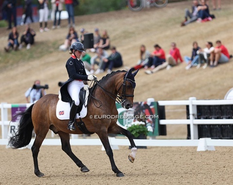 Anna Dalrymple  and Vagabond de Massa at the 2022 European Young Riders Championships :: Photo © Astrid Appels