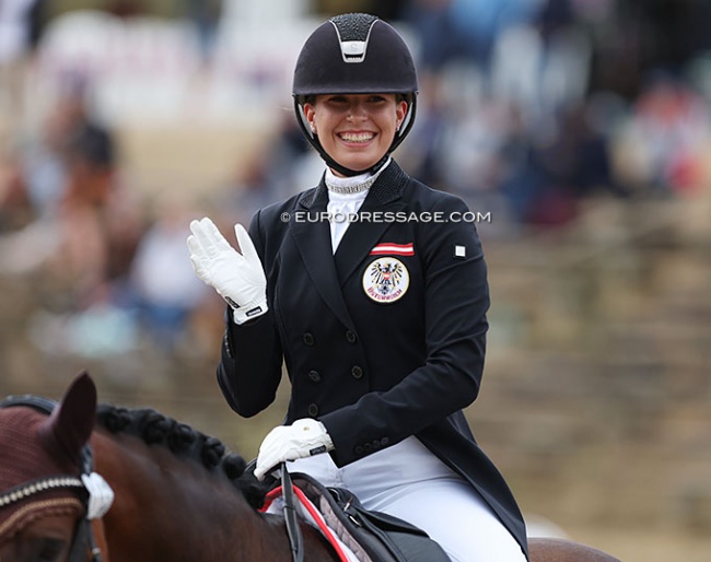 Fiona Spranz at the 2022 European Young Riders Championships in Hartpury, GBR :: Photo © Astrid Appels