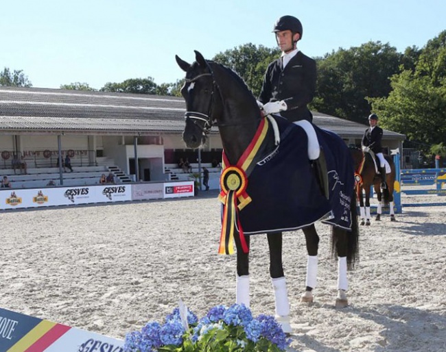 Justin Verboomen and Zonik Plus win the 6-year old division at the 2022 Belgian Young Horse Championship :: Photo © Temps des Poses/LEWB