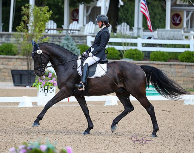 Mia Rodier-Dawallo and Jayden at the 2022 U.S. Para Dressage Championships :: Photo © Sue Stickle